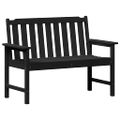 vidaXL Záhradná lavička Čierna 120 x 59 x 88 cm HDPE