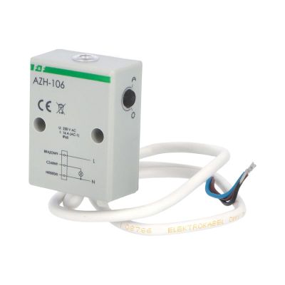 Spínač súmrakový F&F AZH-106 2-1000 lux, 16 A, 230 V, IP65, šedý, na povrch
