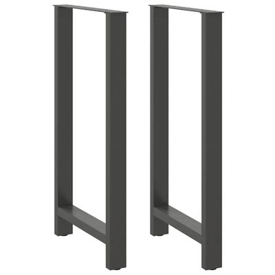 vidaXL Nohy barového stola antracitové 2 ks 60 x (110-111) cm oceľové