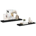 vidaXL Plávajúce nástenné police 2 ks, čierne 90x23,5x3,8 cm, MDF