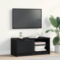 vidaXL TV skrinka 80 x 35 x 36,5 cm Čierny dub Kompozitné drevo