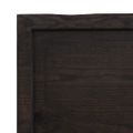vidaXL Nástenná polica tmavohnedá 200x30x(2-4) cm ošetrený masívny dub