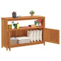 vidaXL Záhradný konzolový stolík 110x35x75 cm akáciové masívne drevo