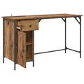 vidaXL Počítačový stôl Staré drevo 131 x 48 x 75 cm Kompozitné drevo