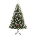 vidaXL Umelý skladací vianočný strom so zamrznutým snehom 240 cm