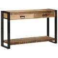 vidaXL Konzolový stôl Hnedá 120 x 33 x 75 cm Masívne mango drevo