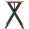 vidaXL Jedálenský stolík v tvare X 80x50x75,5 cm borovica a oceľ