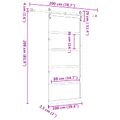 vidaXL Posuvné dvere 100 x 208 cm Borovicový masív Prírodná