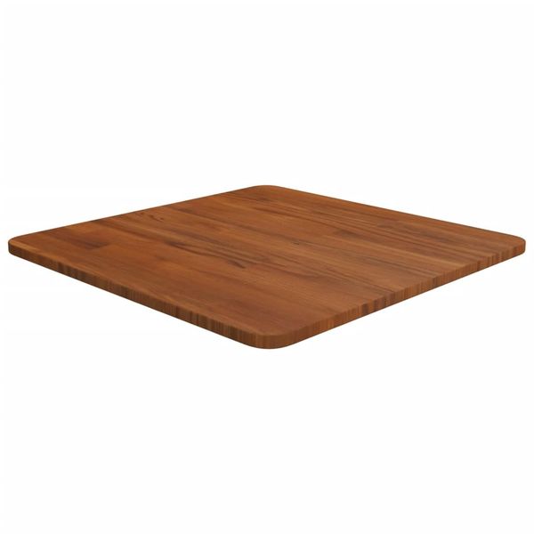 vidaXL Štvorcová stolová doska tmavohnedá 50x50x1,5 cm ošetrený dub