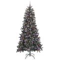 vidaXL Umelý vianočný stromček Zelená 240 cm PVC, plast a oceľ