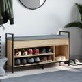 vidaXL Lavička na topánky dub sonoma 105,5x32x57,5 cm kompozitné drevo