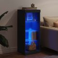 vidaXL Komoda s LED svetlami čierna 41x37x100 cm