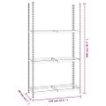 vidaXL 3-poschodový stojan na pneumatiky strieborný 110x40x200 cm oceľ