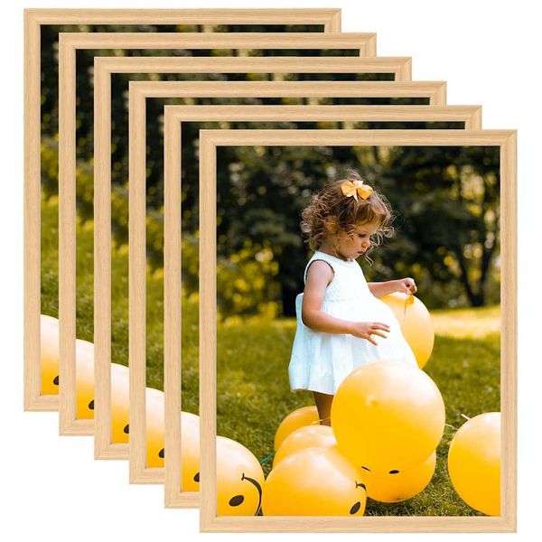 vidaXL Fotorámiky na stôl, koláž 5 ks, svetlý dub 20x25 cm