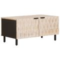 vidaXL Konferenčný stolík Biela 80 x 50 x 40 cm Masívne mango drevo