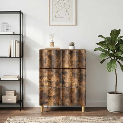 vidaXL Zásuvkový kabinet 66 x 34,5 x 90 cm Kompozitné drevo Dymový dub