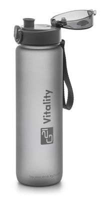 Fľaša G21 na pitie, 1000 ml, sivá-zmrznutá