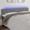 vidaXL Čelo postele s LED tmavosivé 180x5x78/88 cm látka