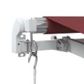 vidaXL Ručne zaťahovacia markíza s LED vínová 450x350 cm