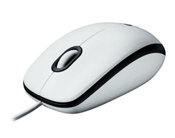 Logitech myš M100, optická, USB, 2 tlačidlá, biela, 1000dpi