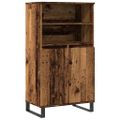 vidaXL Vysoká skrinka staré drevo 60x36x110 cm kompozitné drevo