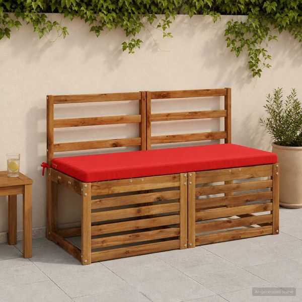 vidaXL Vankúš na lavičku SOEST 100% polyester Červená 120 x 50 x 5 cm