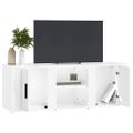 vidaXL TV skrinka lesklá biela 100x31,5x35 cm spracované drevo