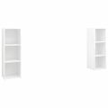 vidaXL TV skrinky 2 ks biele 107x35x37 cm drevotrieska