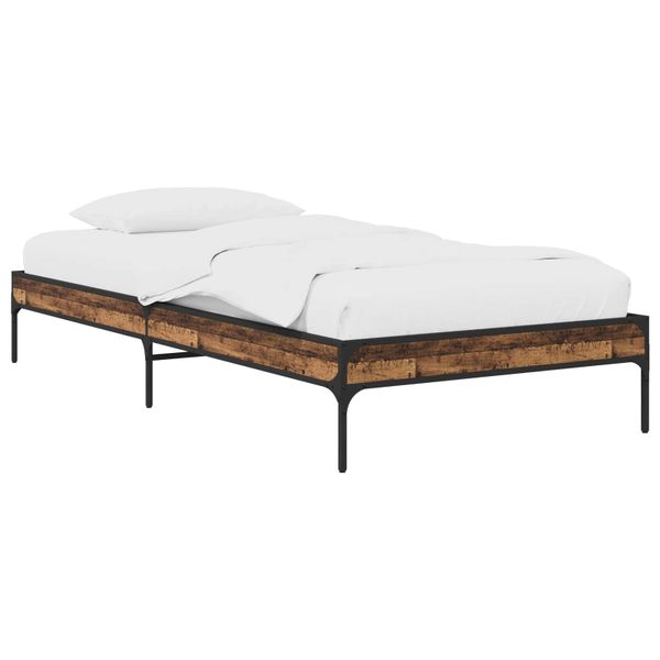 vidaXL Rám postele Staré drevo 80 x 200 cm Kompozitné drevo