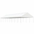 vidaXL Altánok so strechou, biely 20,07x5,88x3,75 m, polyetylén