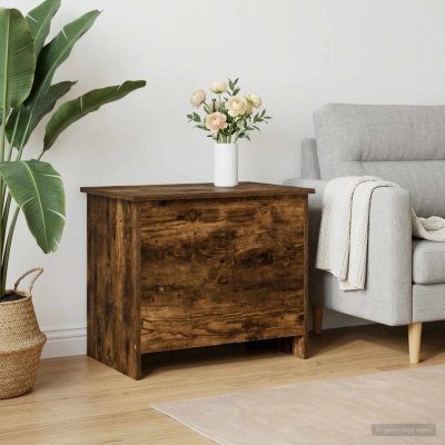 vidaXL Úložná truhlica Dymový dub 60 x 40 x 50 cm Kompozitné drevo