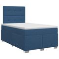vidaXL Posteľ boxspring s matracom Modrá 120 x 190 cm Látka