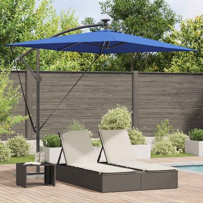 vidaXL Slnečník 294 x 200 x 270 cm Polyester a hliník Azurblue