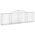 vidaXL Oblúkové gabionové koše 10ks 300x30x80/100cm pozinkované železo