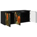 vidaXL Nástenný TV kabinet ZAANDAM 102 x 33 x 40 cm Čierny dub