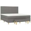 vidaXL Boxspring posteľ s matracom tmavosivá 160x200 cm látka