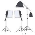 vidaXL Fotografické vybavenie s osvetlením, pozadím a reflektorom