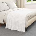 vidaXL Deka Biela 150 x 130 cm 0.5 kg Flís