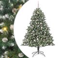 vidaXL Umelý vianočný stromček Zelená 180 cm PVC, plast a oceľ