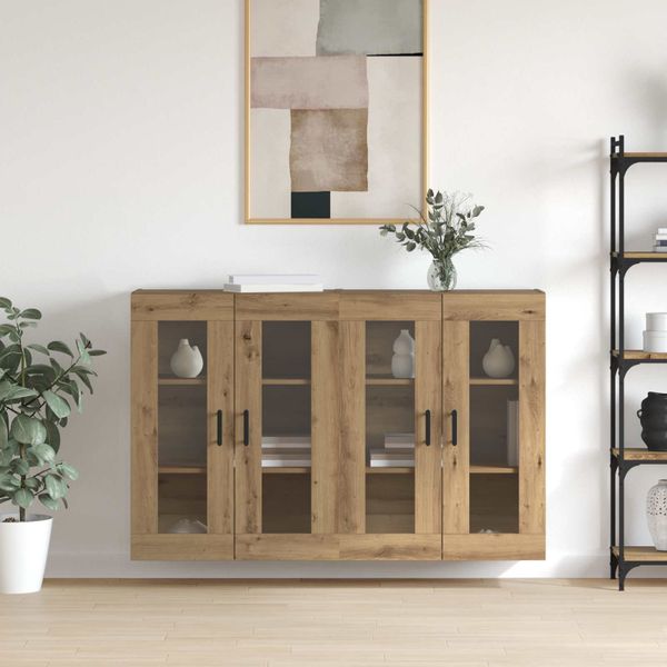 vidaXL Závesné skrinky 2 pcs dub artisan 69,5 x 34 x 90 cm