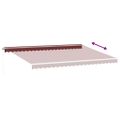 vidaXL Ručne zaťahovacia markíza s LED vínová 500x350 cm