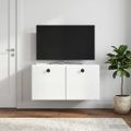 vidaXL Nástenná TV skrinka 59,5 x 31 x 30 cm Biela s vysokým leskom