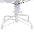 vidaXL Umelý Sklápací Vianočný Stromček Biela 150 cm PVC a oceľ