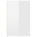 vidaXL Stôl vysoký lesk biely 100x49x75 cm spracované drevo