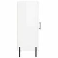 vidaXL Komoda lesklá biela 34,5x34x90 cm spracované drevo