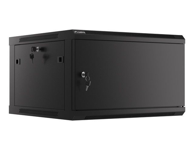 LANBERG RACKOVÁ SKRIŇA 19'' PRO MONTÁŽ NA STENU 6U/600X600 PRO VLASTNÚ MONTÁŽ S KOVOVÝMI DVERAMI ČIERNA
