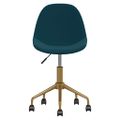 3086109 vidaXL Swivel Dining Chairs 6 pcs Blue Velvet(3x333499)