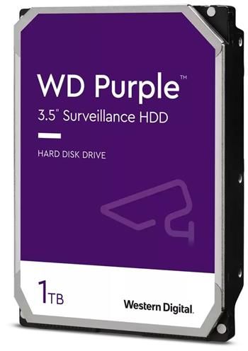 WD Purple/1TB/HDD/3.5"/SATA/5400 RPM/3R Pevný disk, interný, 1TB, SATA III, 3,5", 5400 rpm, 64MB