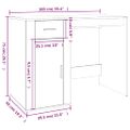 vidaXL Stôl sivý dub sonoma 100x49x75 cm spracované drevo