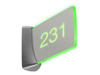 Crestron SSW-100-EL-USB KIT - Tabuľa voľnej zasadacej miestnosti - zvýšená čitateľnosť, montáž na stenu, adaptér USB-C, bez gravírovania - káblové - sivá